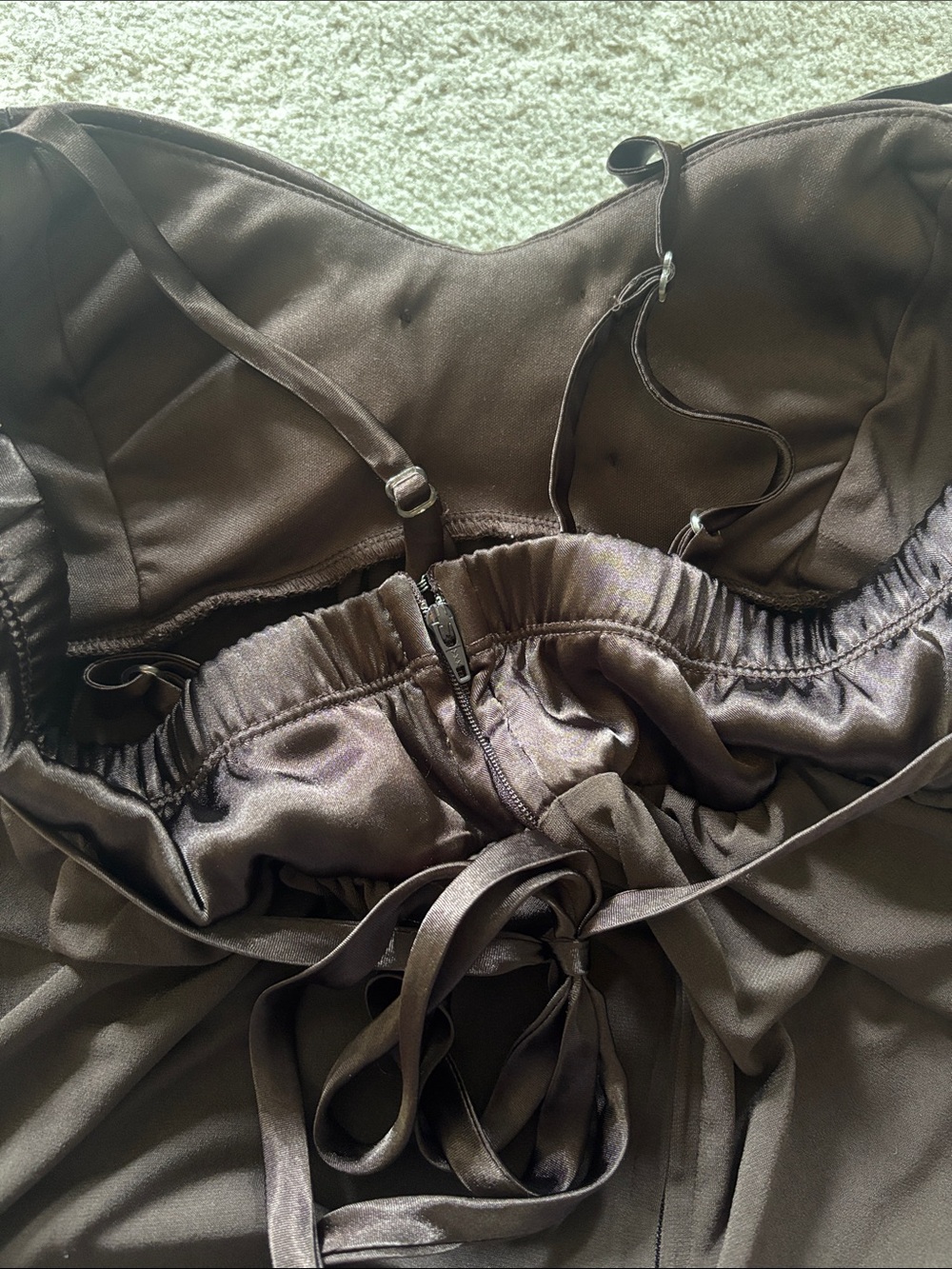 Vintage studio Y bow front brown tank top size medium - Picture 9 of 9